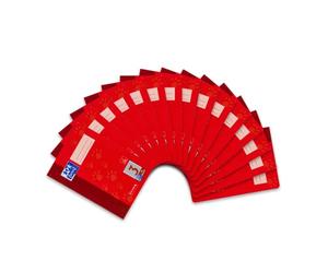 Oxford 100050408 - Quaderno per esercizi, formato A5, 3, con copertina e testo tedesco, 16 fogli, 90 g/m², 15 pezzi, colore: Rosso