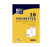 Oxford 100103518 Buste autoadesive, 229 x 324 mm, 90 g, confezione da 10, in carta Kraft, colore: oro