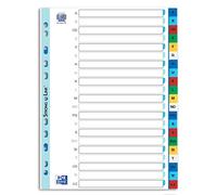 Oxford 100204736 - Divisori in Plastica, Alfabeto, A - Z, 1 Register, Bianco