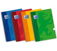 Oxford 100430166 Taccuino, 80 pagine, formato A5, 4 x 4 mm, con margini di carta millimetrata, colori assortiti, confezione da 5 pezzi