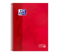 Oxford 100430198 - Collegeblock Recambio, Taccuino con copertina rigida e microperforazione, A4, Rosso