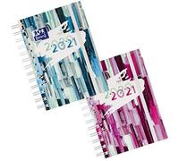 Oxford 20 X Agenda scolastica 2020/2021 Confezione da 10 fogli con 2 colori Spirit 2 pagine = 1 settimana 12 X 18 Twin-Wire Spirale 80 fogli