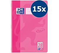 Oxford 400086469 quaderno "Touch" rigatura 28 - a quadretti con bordo doppio ros