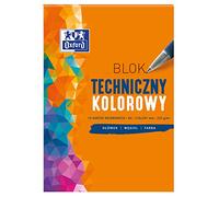 OXFORD 400093230 - Cartoncino da disegno, formato A4, 10 fogli, 225 g/m2, 20 pezzi, multicolore