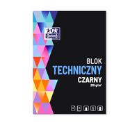 OXFORD 400093231 - Cartoncino da disegno, formato A4, 10 fogli, 210 g/mq, 20 pezzi, colore nero