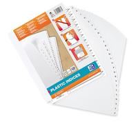 OXFORD 5 confezioni da 26 divisori alfabetici A4XL PVC 19/100°, colore: Bianco