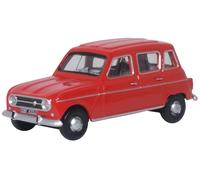 Oxford 76RN002 Renault 4 Rosso Modello 1/76 Scala 00 Gauge Su Plynth IN Case