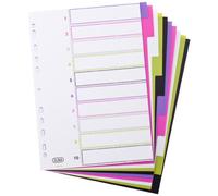 Oxford A4 - Divisori in plastica myColour, 10 fogli, 10 pezzi, 20 pezzi
