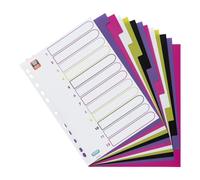 Oxford A4 - Divisori in plastica myColour, 12 fogli, 12 pezzi, 20 pezzi