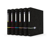 Oxford ActiveFile - Raccoglitore a 4 anelli, dorso 40 mm, formato A4 + copertina per carte in laminato, colore casuale