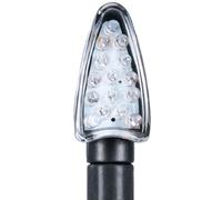 Indicatori di direzione a LED Oxford Arrow lunghi con lente trasparente e involucro nero