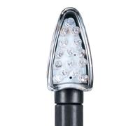 Indicatori di direzione a LED Oxford Arrow lunghi con lente trasparente e involucro nero
