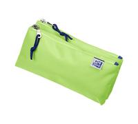 Oxford Astuccio in poliestere durevole doppio verde chiaro, verde chiaro, 22x8x10cm, Astuccio per matite