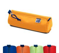 Oxford Astuccio in poliestere resistente, rotondo, grande, giallo, giallo., 22x7x9cm, Astuccio per matite