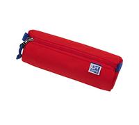 Oxford Astuccio in poliestere resistente, rotondo, grande, rosso, Colore: rosso, 22x7x9cm, Astuccio per matite