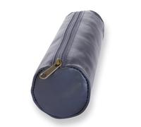 Oxford Astuccio rotondo in morbida pelle, lunghezza cm 22, diametro 6 cm, colore blu scuro