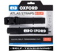 Oxford Atlas G-Hook cinghie per bagagli 2 pezzi nero 17 mm x 2 m