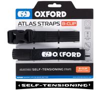 Oxford Atlas G-Hook cinghie per bagagli 2 pezzi nero 17 mm x 1,2 m