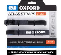 Oxford Atlas B-Clip, cinghie autotensionanti 17 mm x 2 male Grigio Scuro/Nero