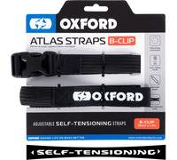 Oxford Atlas G-Hook cinghie per bagagli 2 pezzi nero 17 mm x 2 m