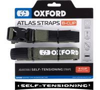 Oxford Atlas B-Clip, cinghie autotensionanti 26 mm x 1 male Oliva/Nero