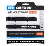 Oxford Atlas B-Clip cinghie per bagagli 2 pezzi nero 17 mm x 1,2 m