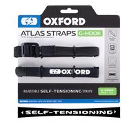 Oxford Atlas G-Hook cinghie per bagagli 2 pezzi nero 17 mm x 1,2 m