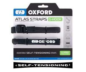 Oxford Atlas G-Hook cinghie per bagagli 2 pezzi nero 17 mm x 2 m