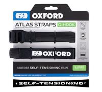 Oxford Atlas G-Hook cinghie per bagagli 2 pezzi nero 26mm x 1,2 m