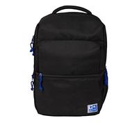Oxford B-Ready, Zaino scolastico unisex, 18 l, 42 m, tasca imbottita per laptop, poliestere riciclato RPET, Nero, 42x30x15cm, Casual