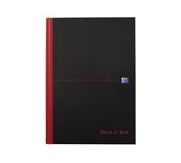 Oxford Black n' Red - Quaderno con copertina rigida, formato A4 confezione da 1 A4 nero/rosso.