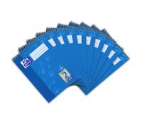 Oxford - Bloc-notes scolastico, formato A5, a righe per la 2ª classe [sistema tedesco], 40 fogli, rilegatura a spirale, 10 pezzi