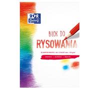 Oxford Blocco da disegno, formato A4, 20 fogli, 120 g/m², colore: Bianco