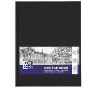 Oxford Blocco da disegno, formato A4, copertina rigida, 96 pagine, 100 g, colore: nero