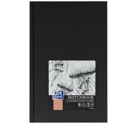 Oxford Blocco da disegno, formato A5, copertina rigida, 192 pagine, 100 g, colore: nero