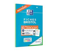 OXFORD Blocco di fogli BRISTOL 2,0 forate, 148 x 210 mm, piccole piastrelle 5 x 5 mm, 30 spine, cornice verde