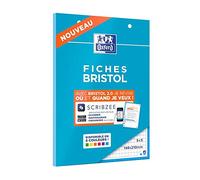 OXFORD Blocco di fogli BRISTOL 2.0 forato, 148 x 210 mm, piccole piastrelle 5 x 5 mm, 30 spine, cornice blu