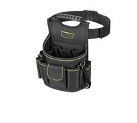 Oxford & Borsa porta attrezzi in tela ispessita, resistente, portatile e da appendere alla vita, per elettricisti professionisti e tecnici di riparazione, nero