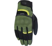 Oxford Brisbane Air Guanti da moto, nero-verde, taglia S per maschi