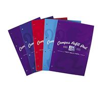 Oxford Campus 400013925 Taccuino A4 (210 x 297 mm), Colori assortiti, Pacco da 5