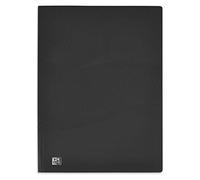 Oxford - Cartellina portadocumenti Osmose A4, 80 facciate/40 tasche, copertina in polipropilene, colore: Nero