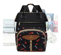 Oxford Cloth & Polyester Diaper Backpack - Waterproof Large Maternity Nappy Tote With Stroller Straps | 38x26x18cm Travel Bag With Changing Pad | For Outdoor Travel Vacation Family Outing Walking Park