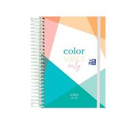 Oxford Colorblock, Agenda 2024 2025 Giorno per Pagina, Copertina Extra, 12 x 18 cm, Spagnolo, Modello Color Vibes Only
