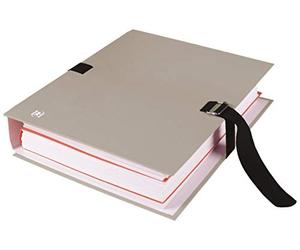 Oxford Colour Life - Confezione da 10 porta documenti espandibili con cinghie, 24 x 32 cm e dorso da 13 cm, con chiusura a fibbia 10/10, colore: Grigio
