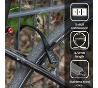 Oxford Combi Zip Lock Helmet Lock, Bike Lock, Ski / Buggy Security - Nero LK150