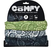 Oxford Comfy Head Helmet Scarf Neck Warmer. Paisley. Confezione da 3 Sciarpe da Ciclismo per Testa e Collo NW143,25,8 x 24,6 x 2,9 cm