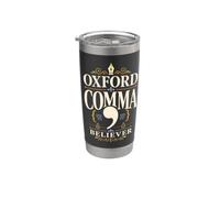OXFORD COMMA BELIEVER Maglietta Grammatica Inglese Bicchiere termico in acciaio inox doppia parete