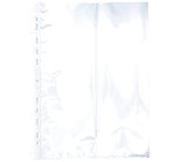 OXFORD Confezione da 50 buste in plastica A4 perforate lisce spessore 5/100°, incolore