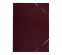Oxford Corner Folder Polypropylene Plastic Bordeaux Pack of 10 bordeaux Plastic