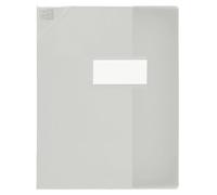 OXFORD Custodia per quaderno, 17 x 22 cm, con patta segnalibro, linea forte in PVC, traslucido, 15/100, incolore